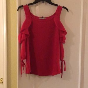 Beautiful ruffle cold shoulder tops